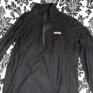 Vineyard vines size small black quarter zip pull over